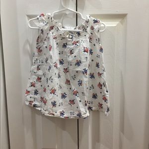 Floral tank top for little girls